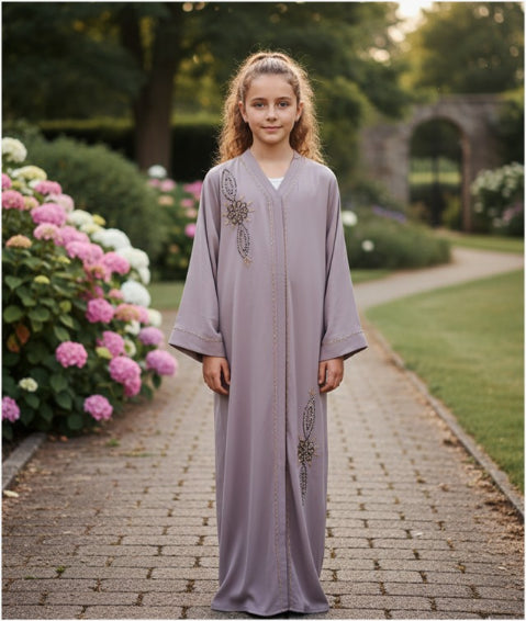 Ismat Embellished Open Abaya