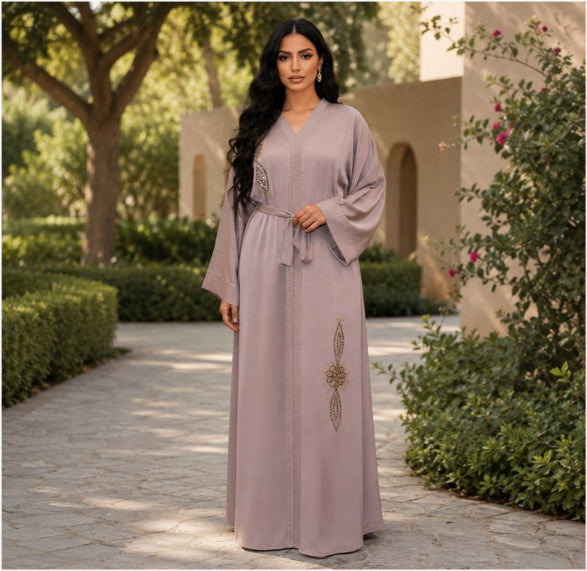 Ismat Embellished Open Abaya – Mother and Daughter collection